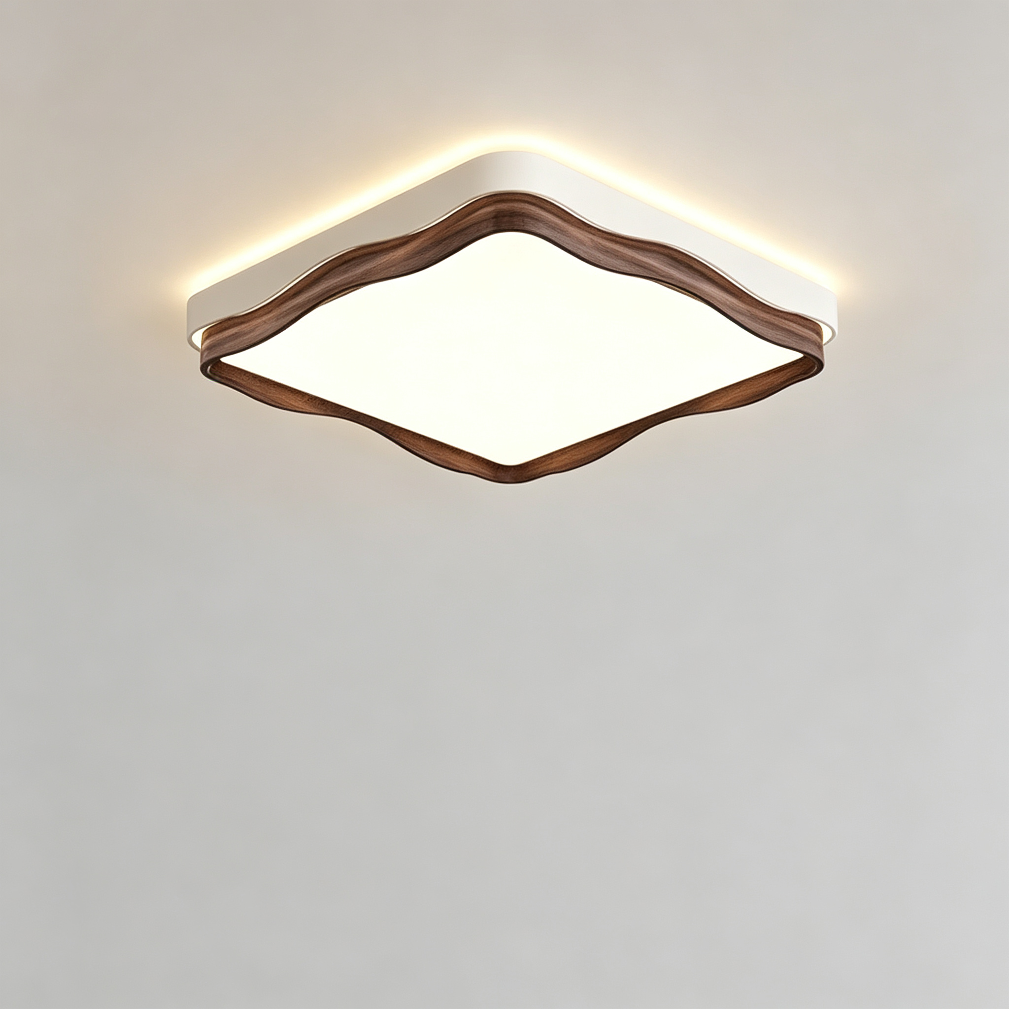 ZXXD003 Diamond Wood Frame Smart LED Ceiling Light modern LED ceiling light from Huixiang Lighting, Zhongshan China