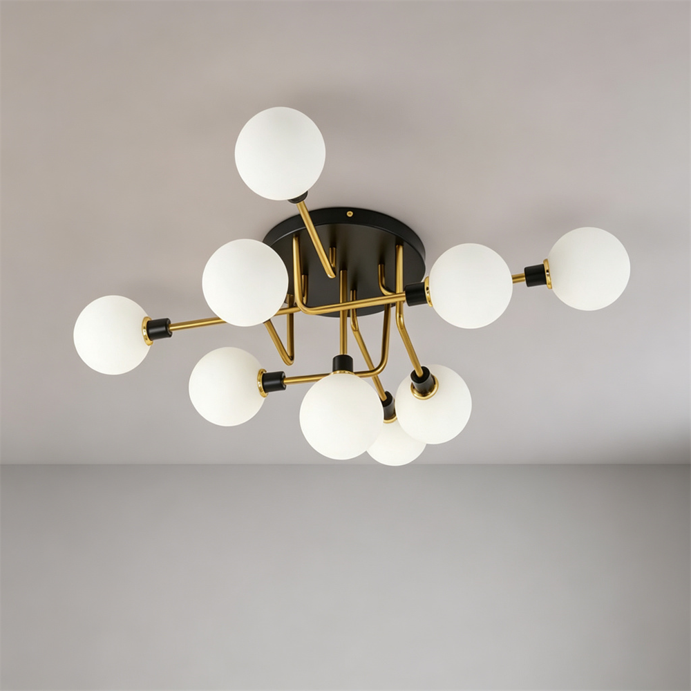 ZXXD005 Black & Gold Globe Branch LED Ceiling Light modern LED ceiling light from Huixiang Lighting, Zhongshan China