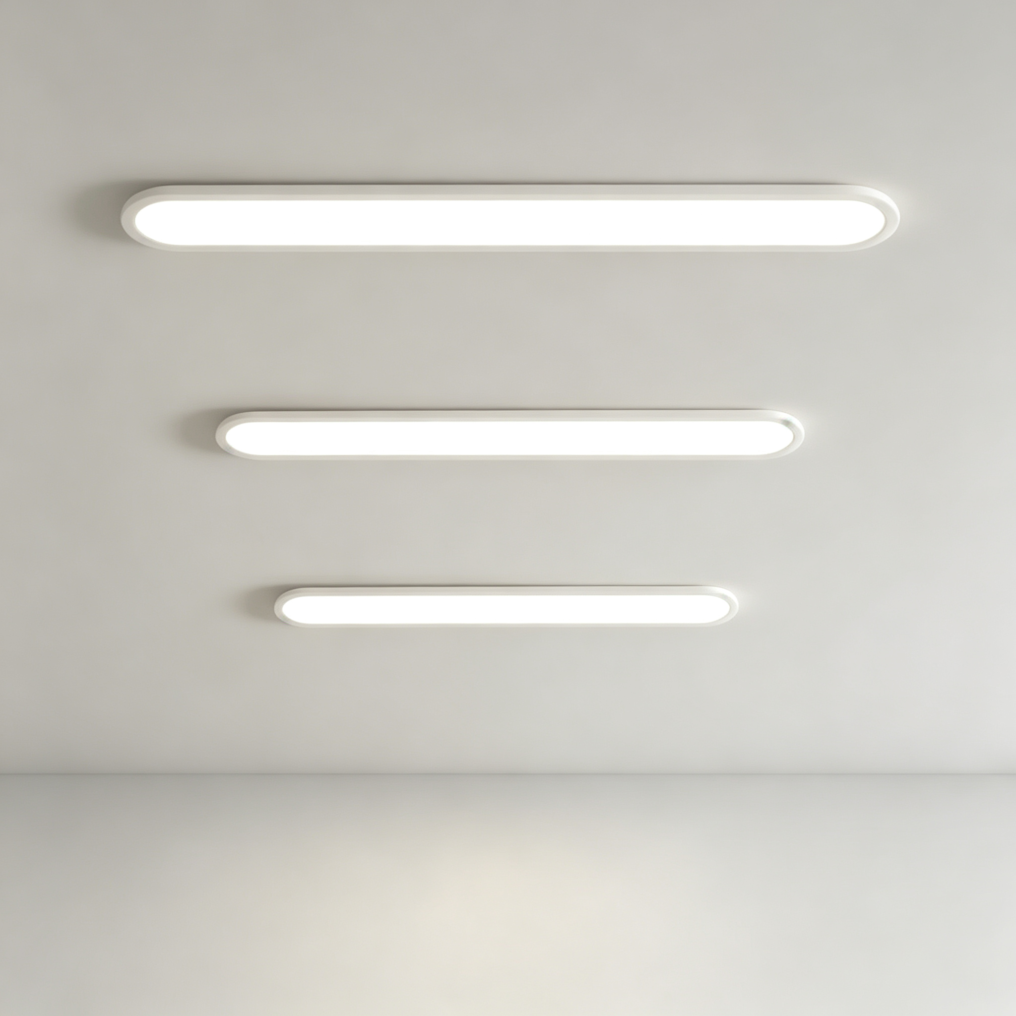 ZXXD007 White Triple Oval Linear LED Ceiling Light modern LED ceiling light from Huixiang Lighting, Zhongshan China