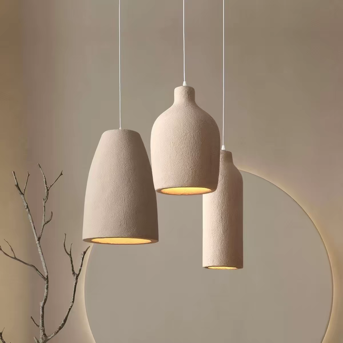 Plaster 04 Natural Stone Pendant Light custom lighting from Huixiang Lighting, Zhongshan China